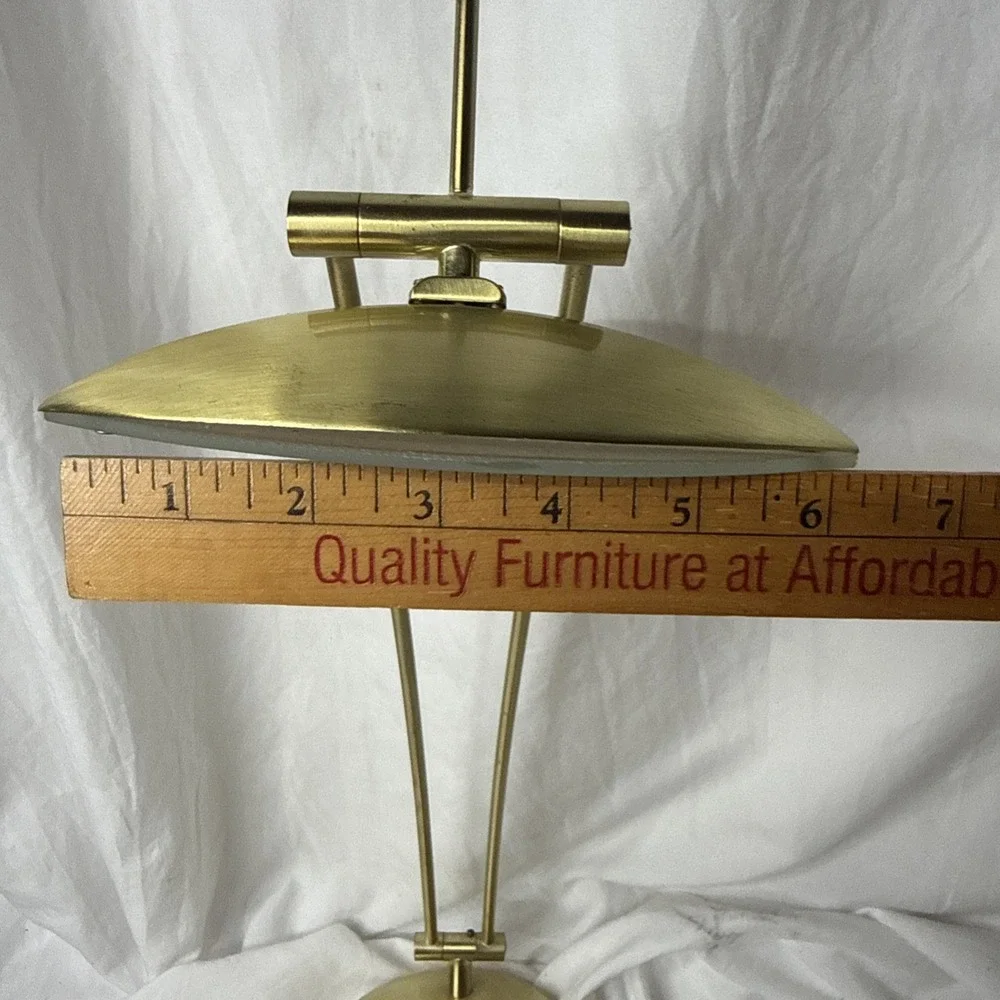 Vintage PostModern Brass Halogen Desk Lamp Lite Source LS3616 Retro 90's Dimmer